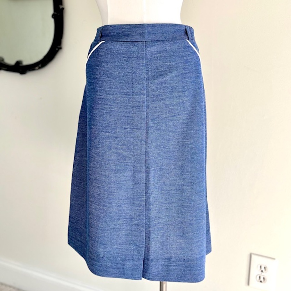 Vintage Sears A-line Skirt with White Piping